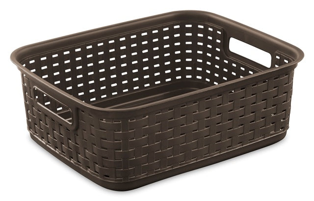 Seymour's Weave Basket, Short, Espresso