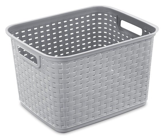 Sterilite Weave Basket, Tall – Cement