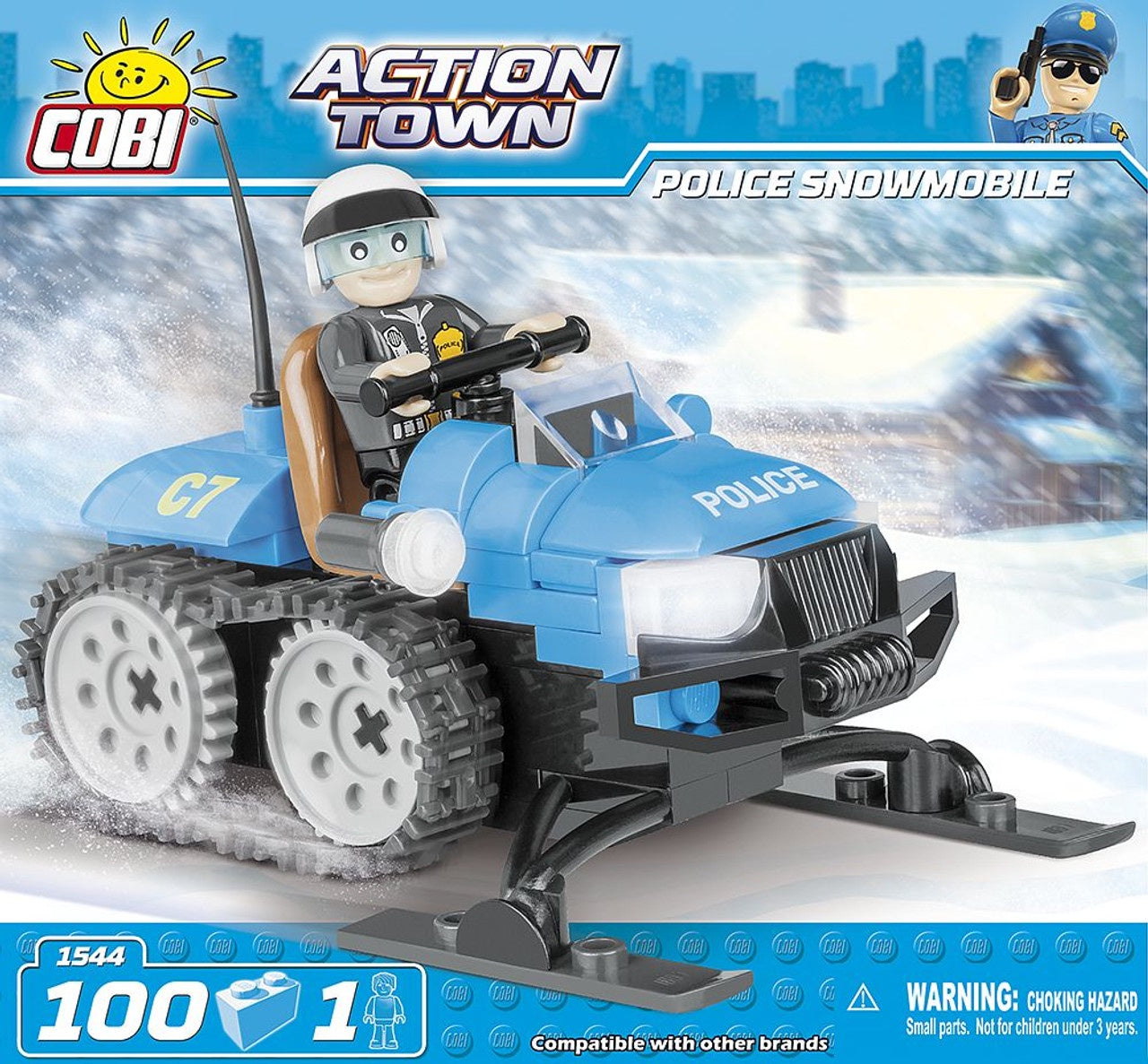 COBI-1544 | Police Snowmobile 100Pcs