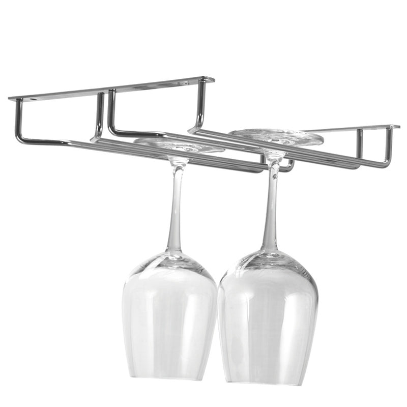 28cm Double Glass Stemware Rack (Chrome Plated - 6mm Wire)