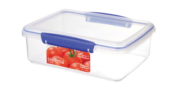 Sistema® KLIP IT™ 2L Rectangle Food Storage Container