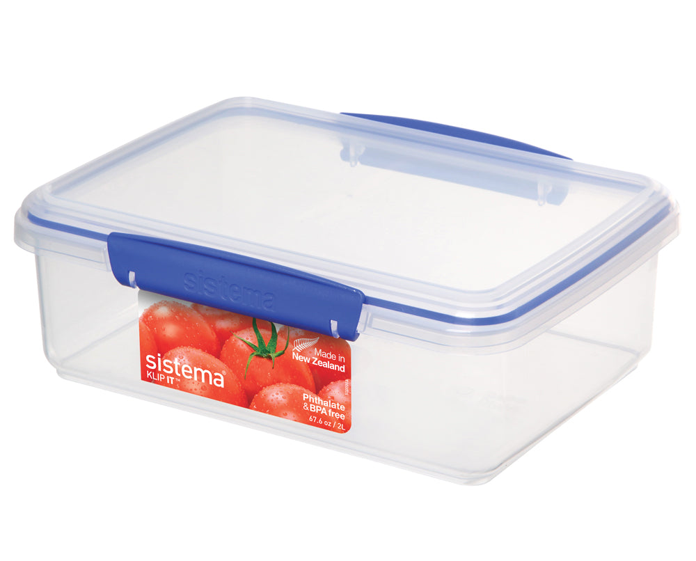 Sistema® KLIP IT™ 2L Rectangle Food Storage Container