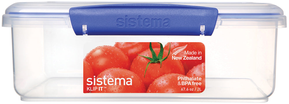Sistema® KLIP IT™ 2L Rectangle Food Storage Container