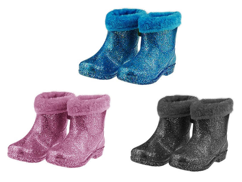 Kids Glitter Gumboots
