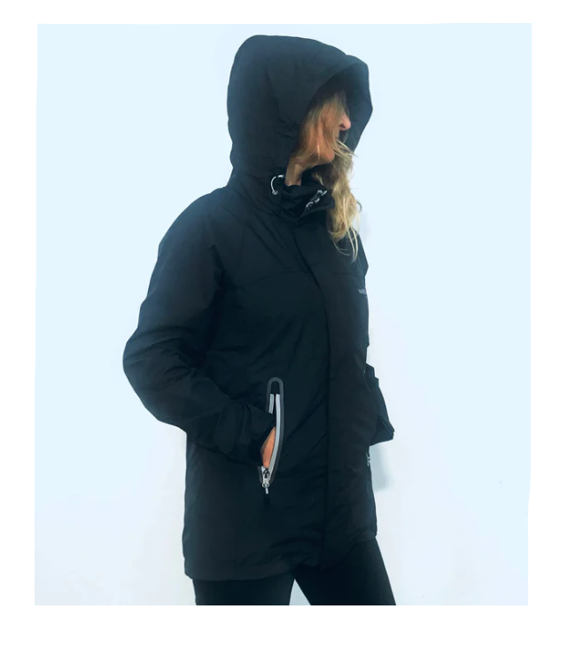 Womens Rain Jacket Black Storm