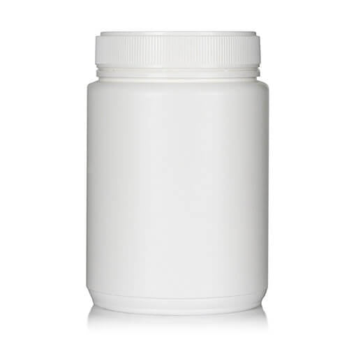 Powder Pot 1100ml White T/E 100mm neck