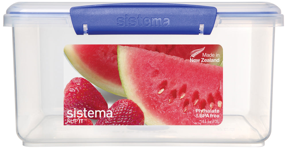 Sistema® KLIP IT™ 3L Rectangle Food Storage Container