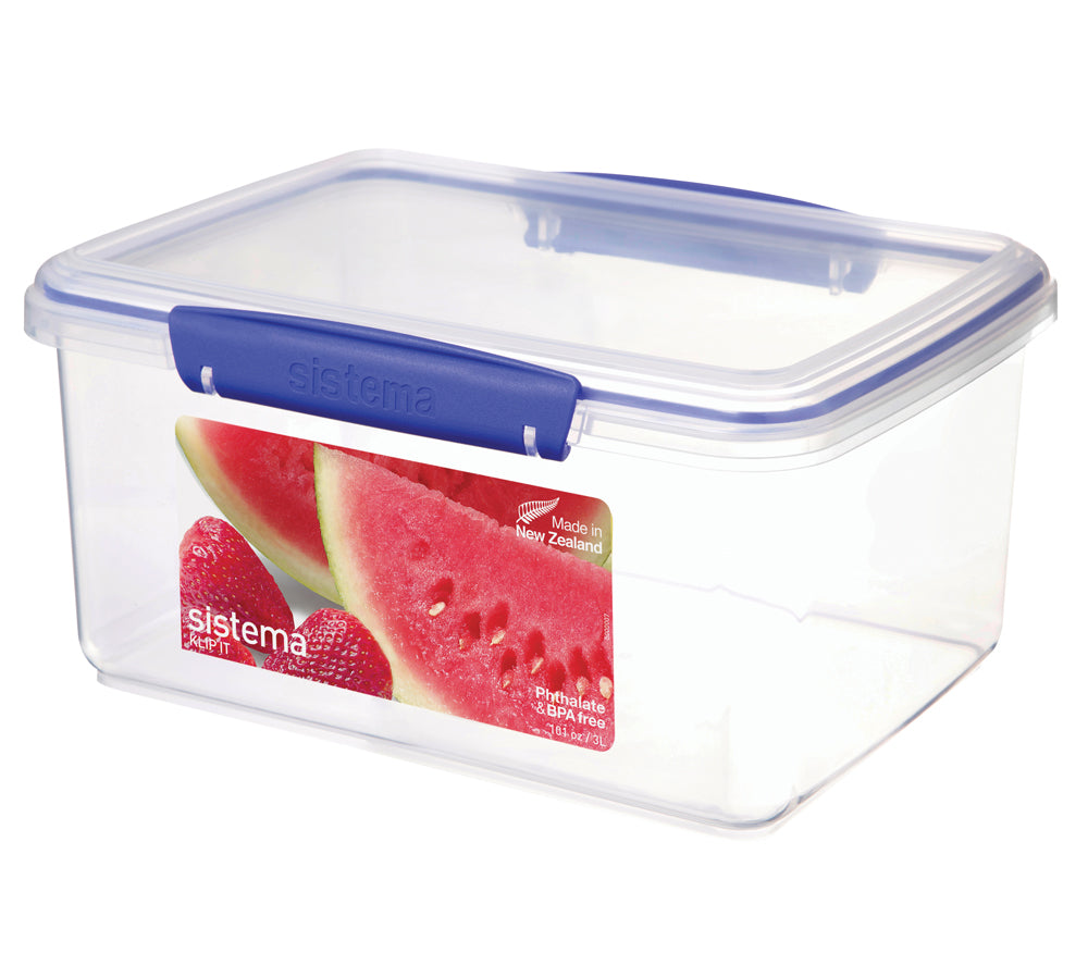 Sistema® KLIP IT™ 3L Rectangle Food Storage Container