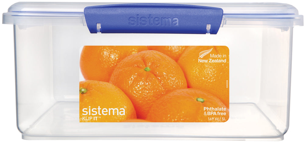 Sistema® KLIP IT™ 5L Rectangle Food Storage Container