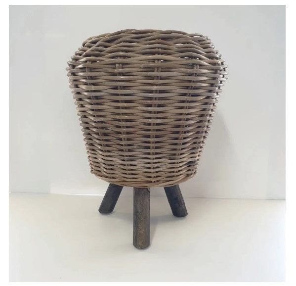 Rattan Planter Stand Small