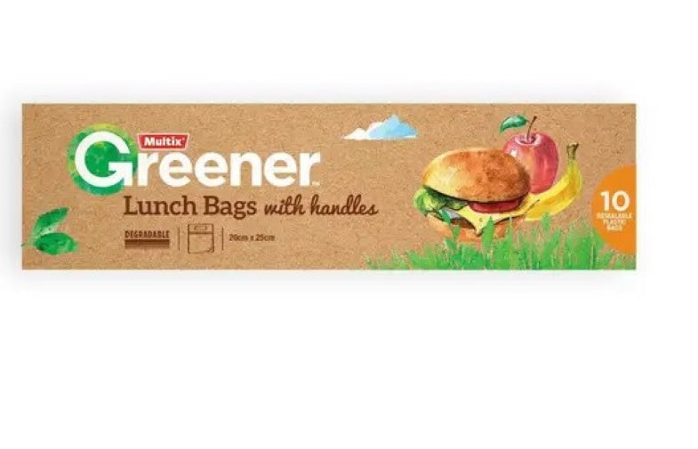Multix Greener Lunch Bags W Handles 20x25cm