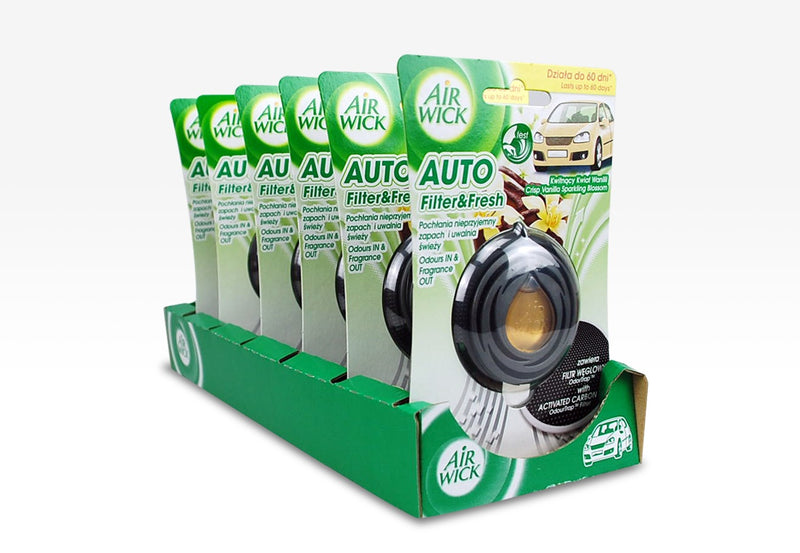 Airwick Car Filter and Fresh Crisp Vanilla