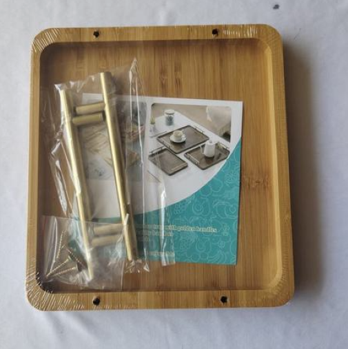 Bamboo Tray (19.5x22cm) W Handles