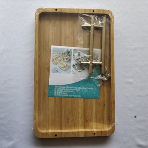Bamboo Tray (19.5 W x 32 L cm) W Handles