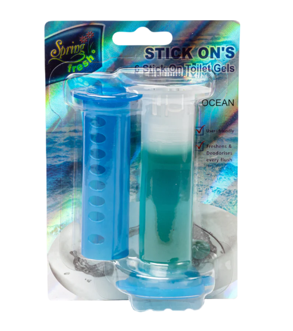 Spring Fresh Toilet Care Stick On's Ocean 36ml
