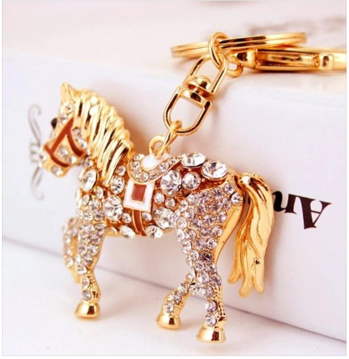 Diamante Key Ring - Horse