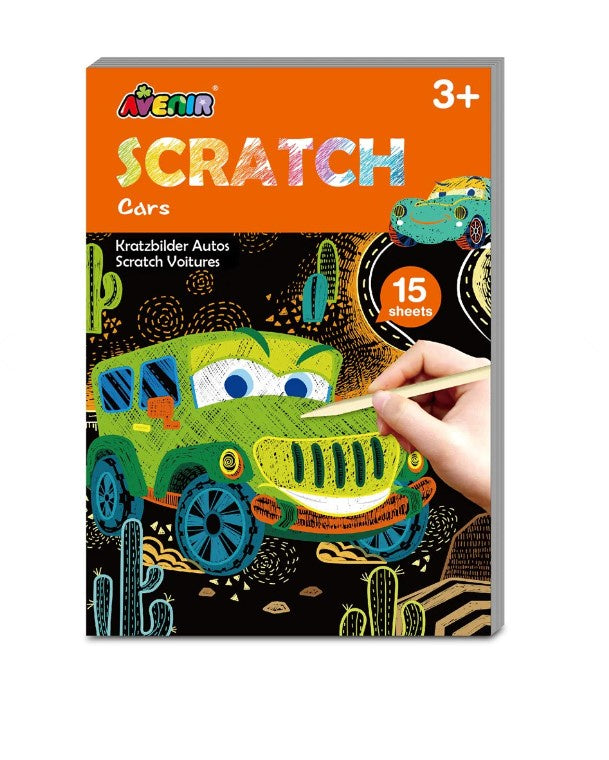 Avenir Scratch Book Mini Cars