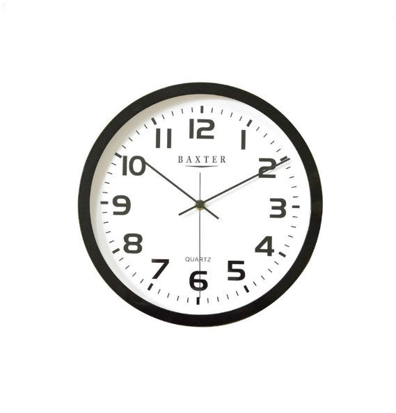 Avanti Wall Clock 30cm Baxter York Arabic Black