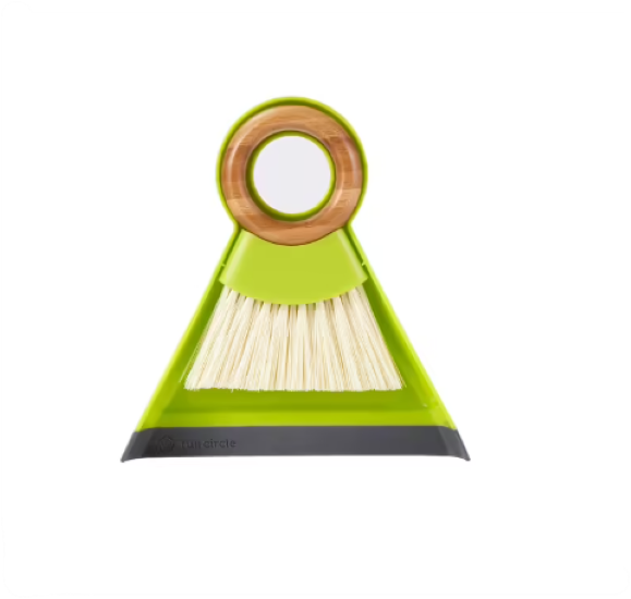 Tiny Team Mini Dustpan 7 Brush Set Green