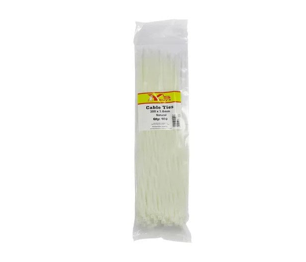 Cable Ties, 100pk, 200 x 3.6mm
