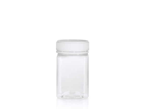 Jar PET Square 375gm/270ml Tall