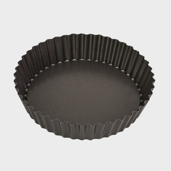 Bakemaster Non-Stick Round Fluted Deep Quiche Pan - 25cm