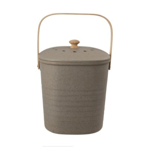 Avanti Bamboo Square Compost Bin- Grey