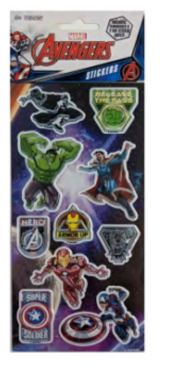 Avengers Stickers 3 Pack- Embossed