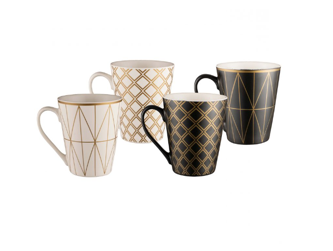 Bundanoon Conical Mug Set of 4 - Geotalics