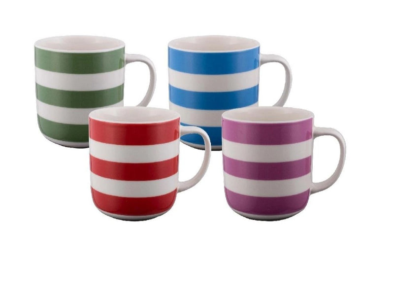 Bundanoon Classic Striped Mug Set Of 4 - 400ml