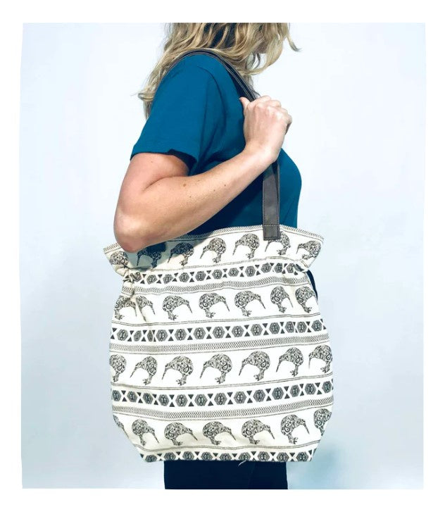 Canvas Shopper Bag - Kiwi