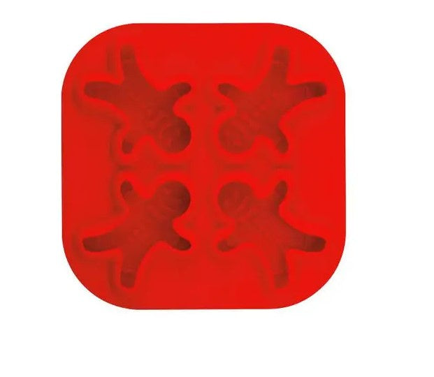 Gingerbread Man Ice Tray  Red