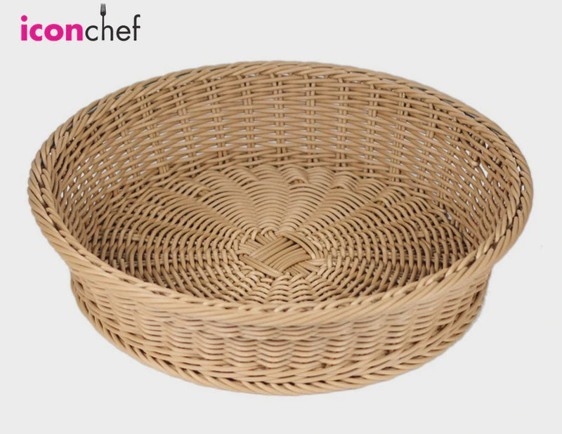 Icon Chef Round Woven Basket Tray Small