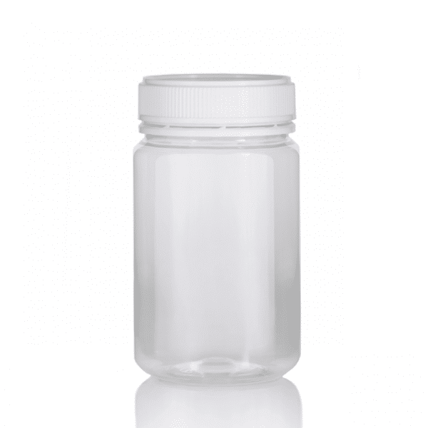 Jar PET Round 500gm/400ml Short with White CAP