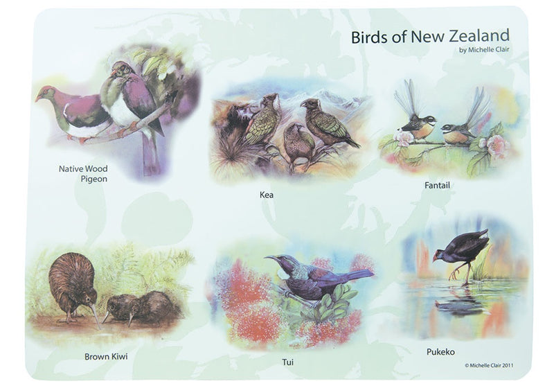 PVC Placemat, NZ Birds