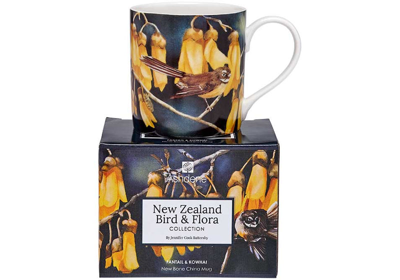 NZ Bird & Flora Fantail City Mug