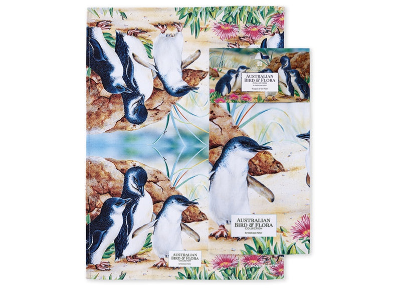 Aus Bird & Flora Penguin & Ice Plant Kitchen Tea Towel