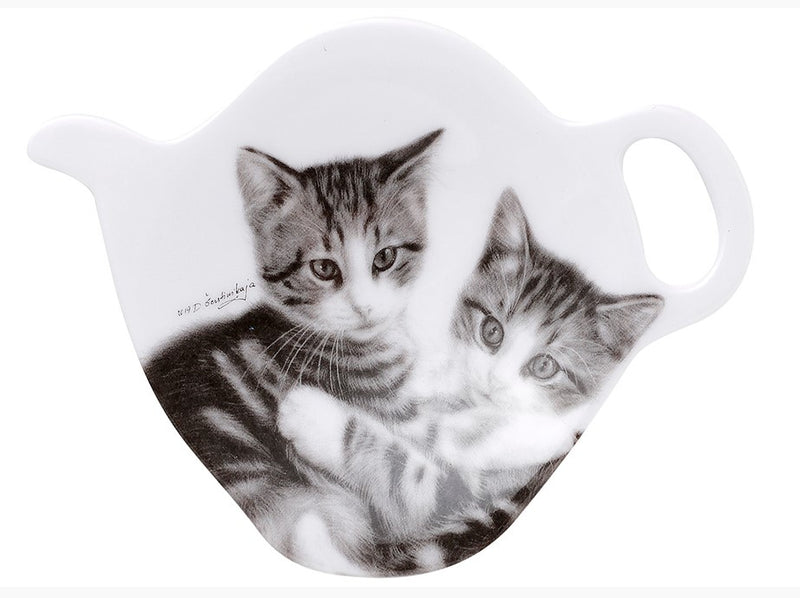 Tea Bag Holder Feline Friends Cuddling Kittens