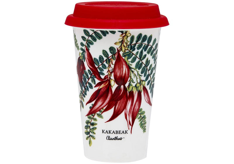 Travel Mug, Flowers of NZ Kakabeak