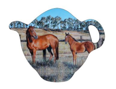 Tea Bag Holder, Beauty of Horses Better Together