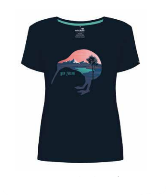 Womens T Shirt Kiwi Silhouette