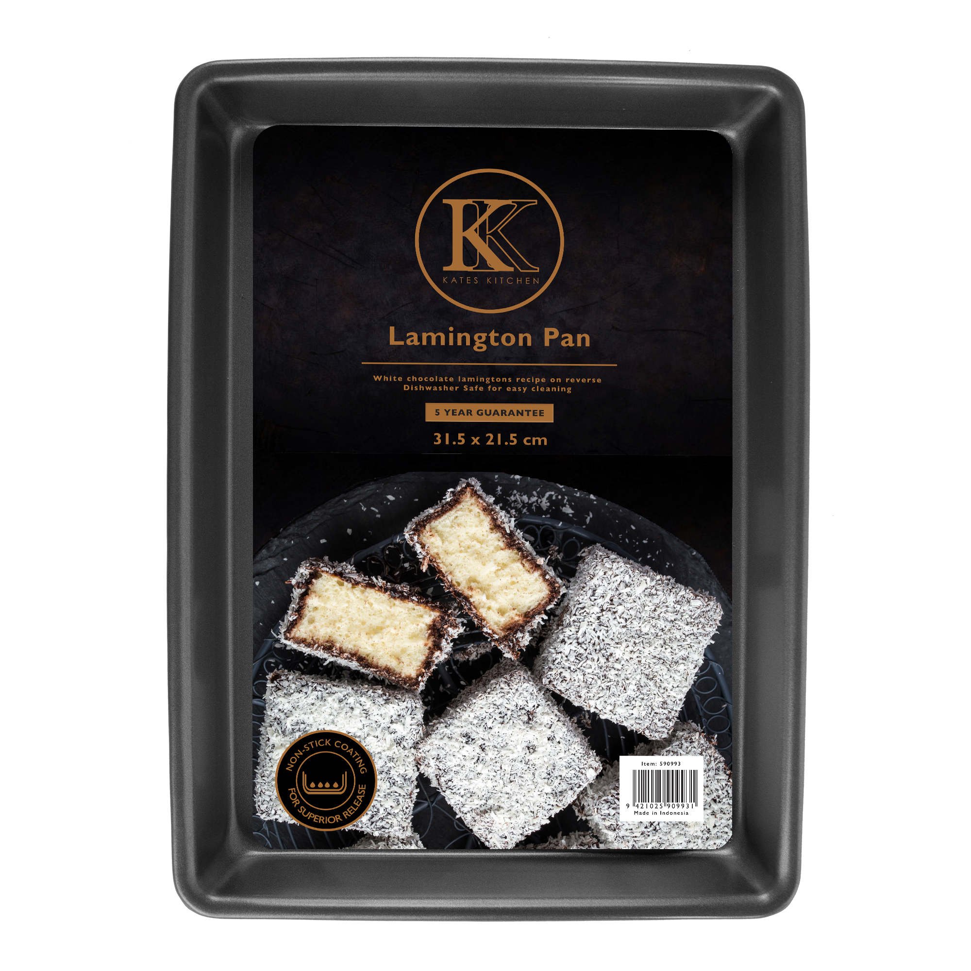 Kates Kitchen Lamington Pan 31.5 X 21.5 X 3 Cm