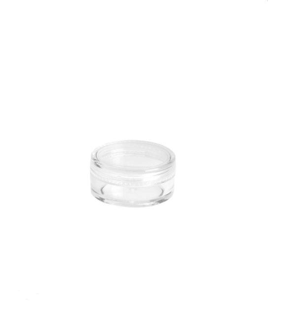 Cosmetic Pot Clear W Clear Lid