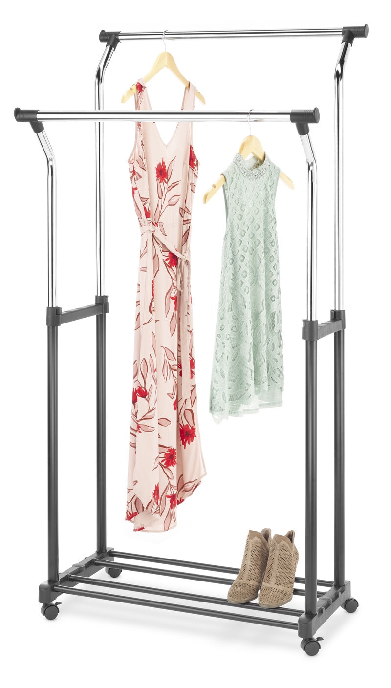 Garment Rack Double Deluxe Chrome