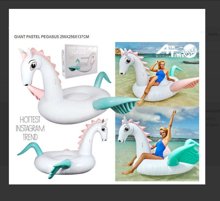 Giant Pastel Pegasus 256x256x137cm