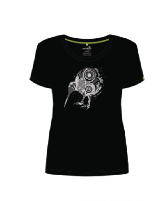 Womens T Shirt Silver Kiwi