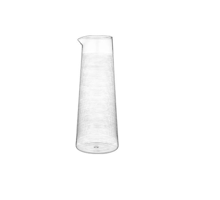 Linear Etched Clear Jug Clear