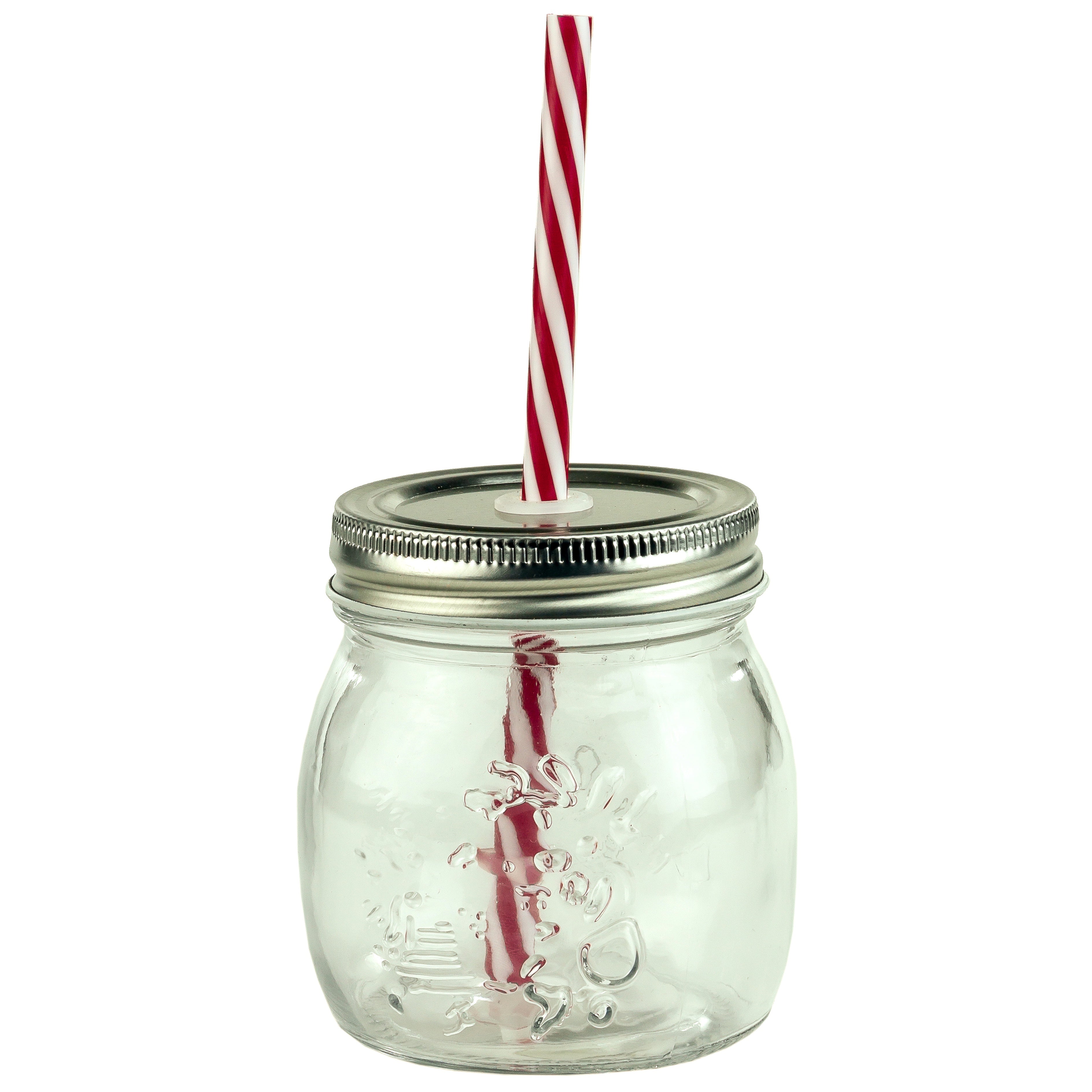 Kates Mason Jar with Straw 250ml