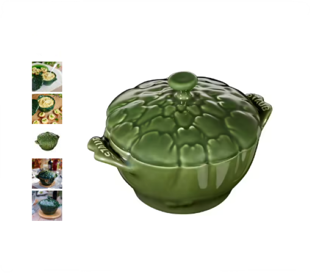 Ceramic Artichoke Cocotte.5l