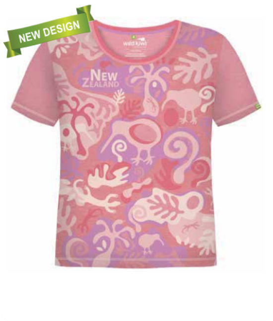 Children's T Shirt Pink Camo